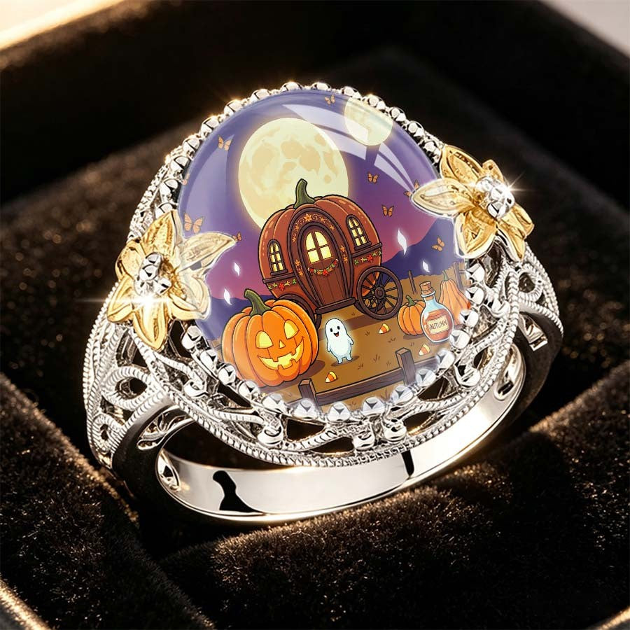 Pumpkin Carriage Dome Ring