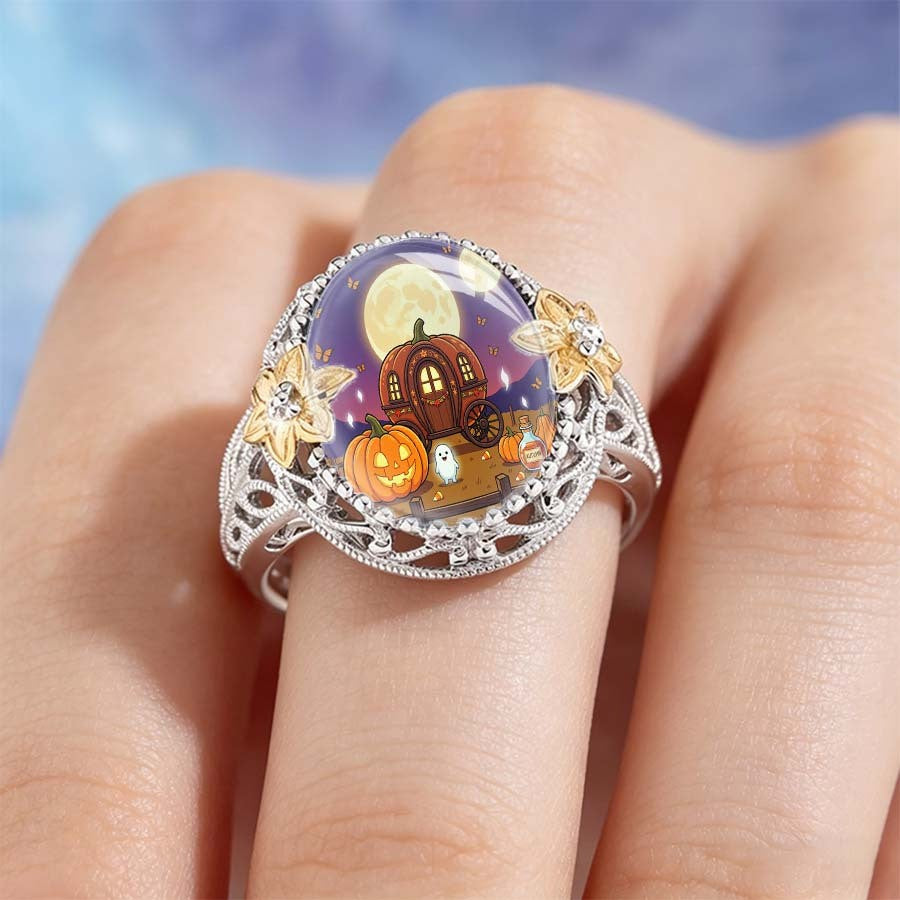 Pumpkin Carriage Dome Ring