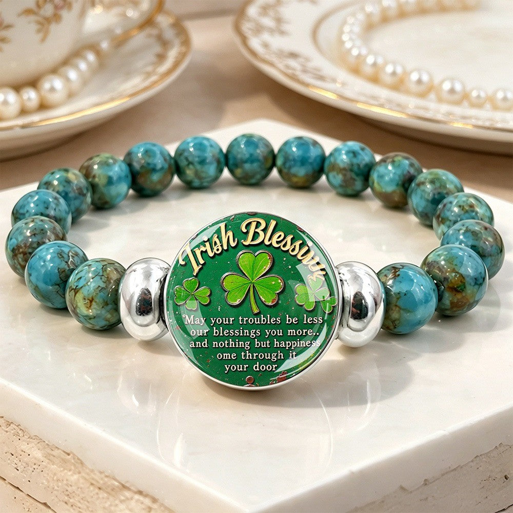 Irish Blessing Clover Bracelet