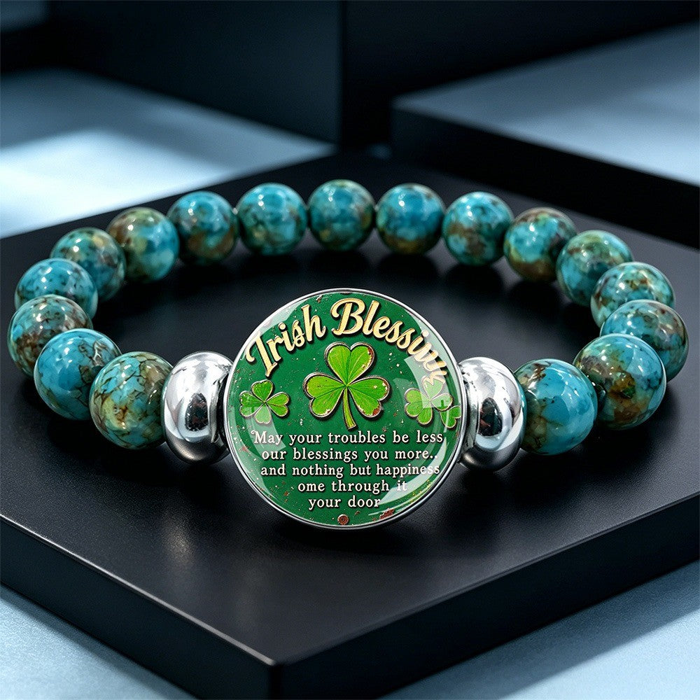 Irish Blessing Clover Bracelet