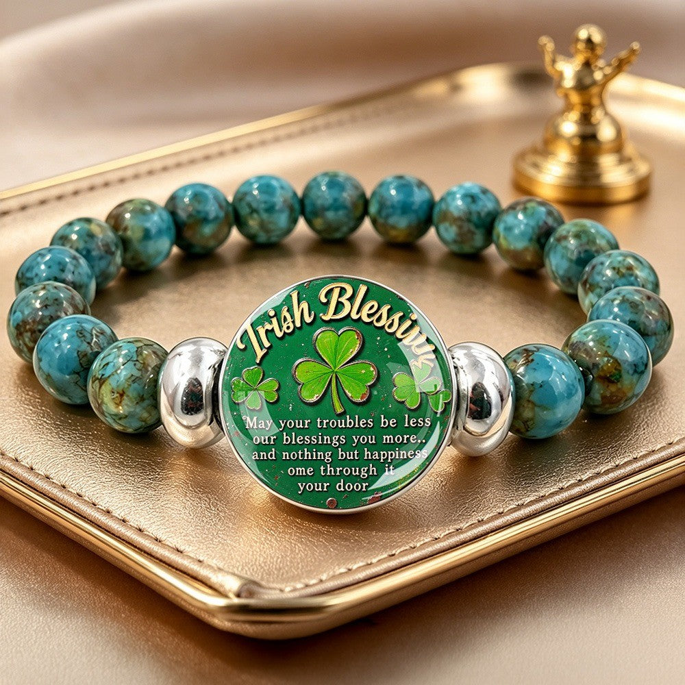 Irish Blessing Clover Bracelet