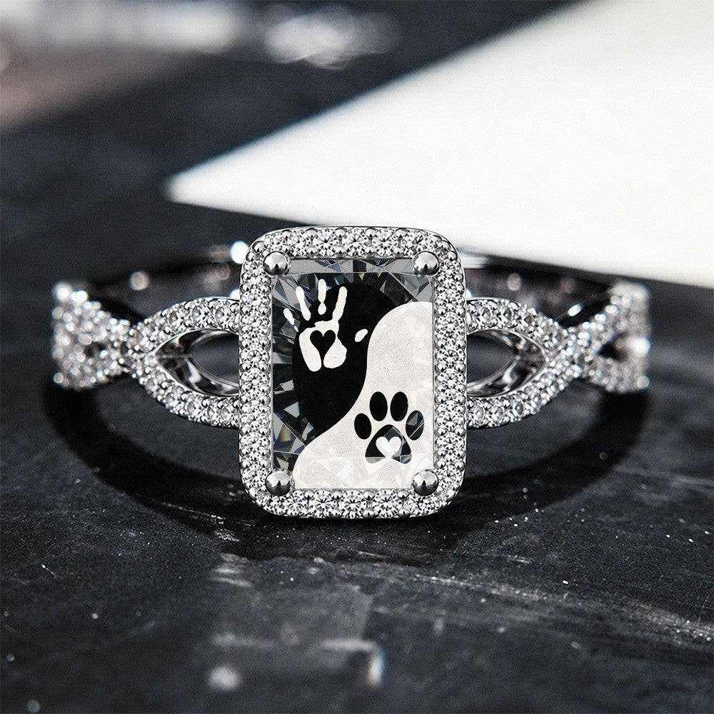 Paw & Handprint Square Ring