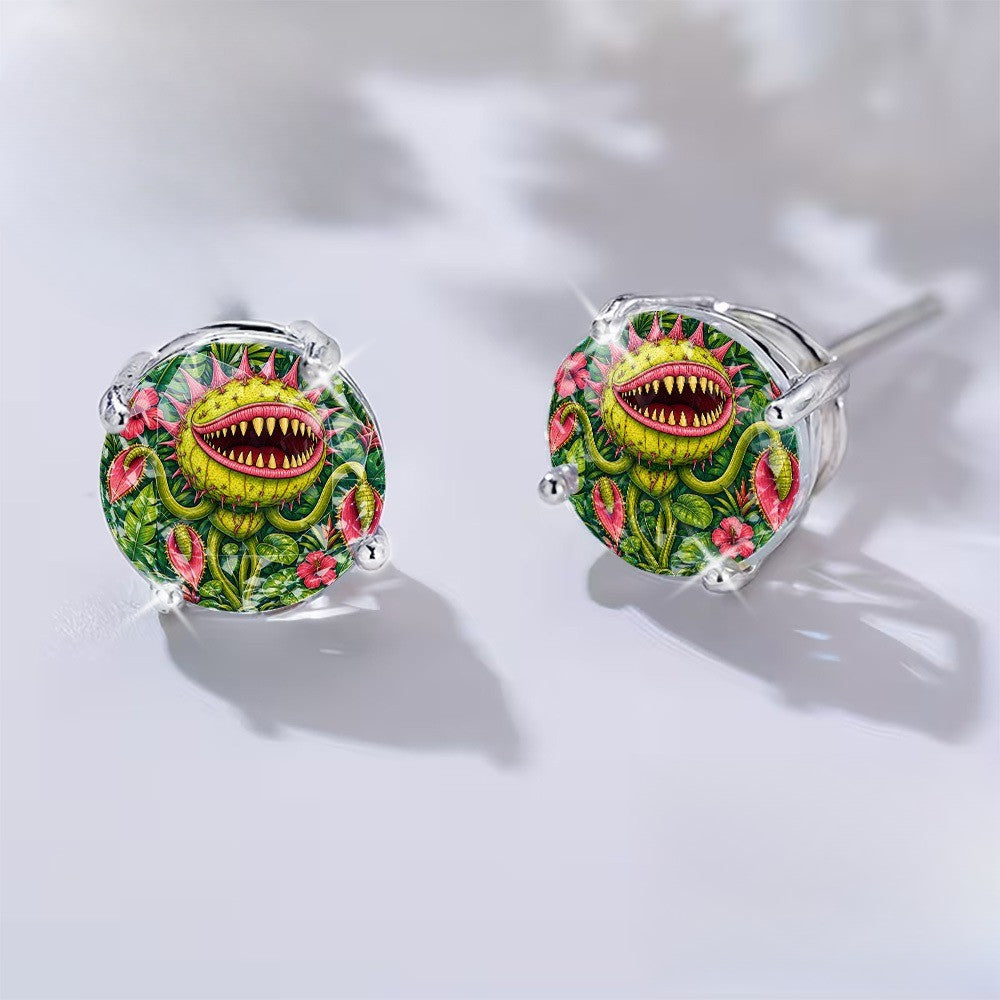 Carnivorous Plant Stud Earrings