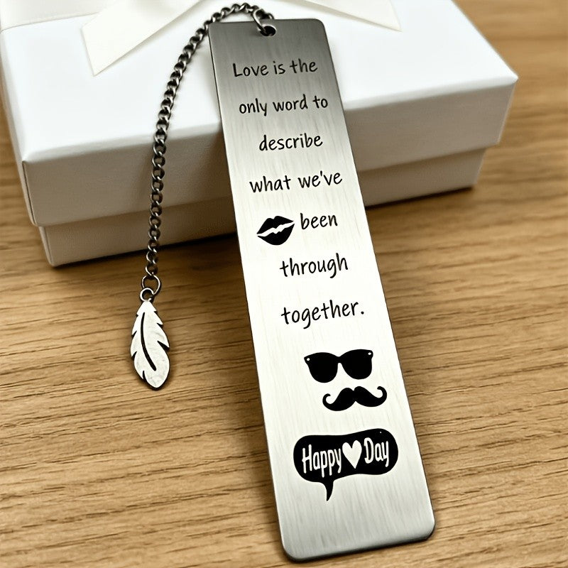 Love Quote Bookmark with Feather Chain