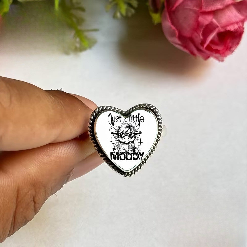 Just A Little Moody Heart Ring
