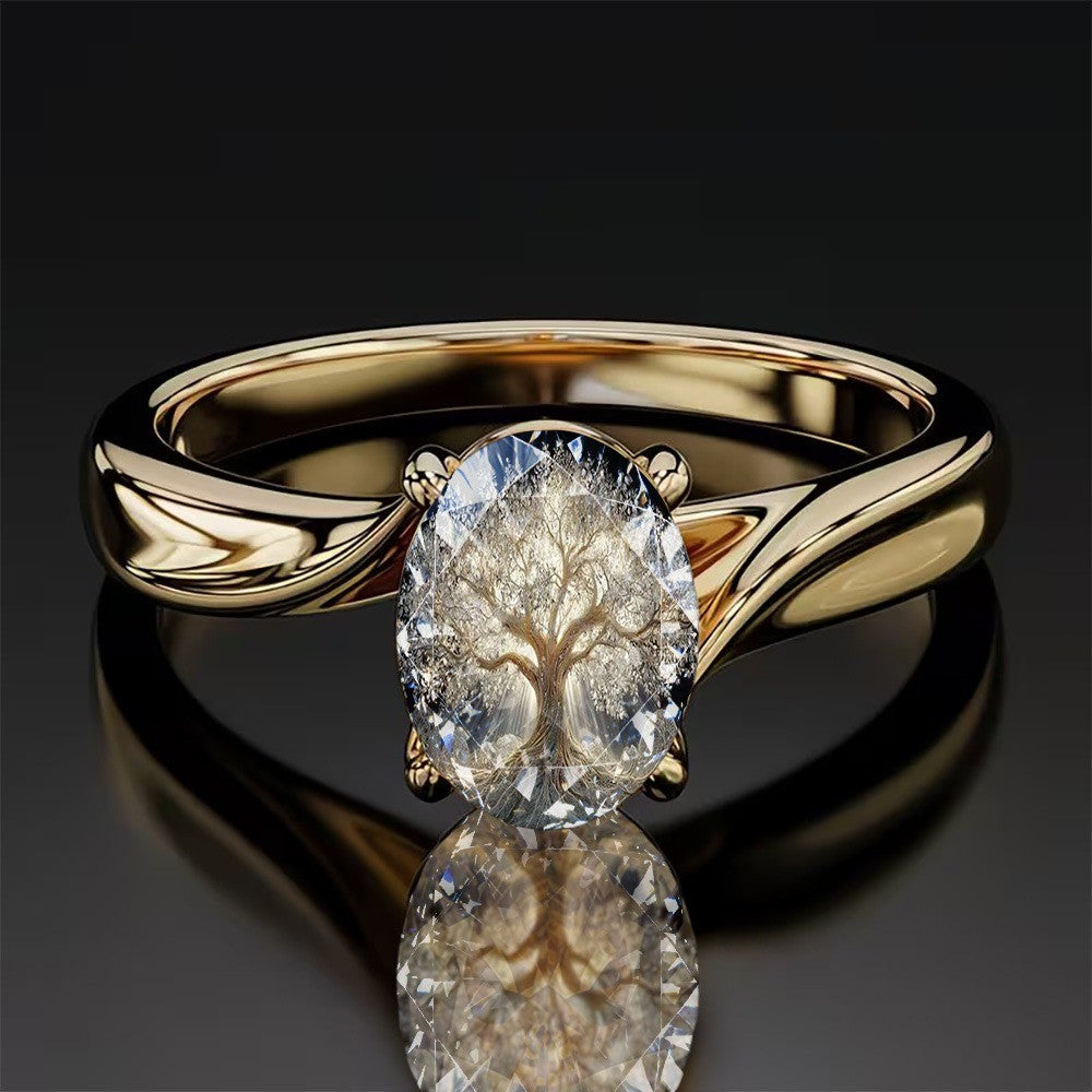 Tree of Life Oval Ring
