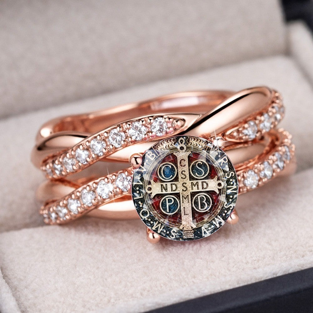 Religious Cross Stackable Ring