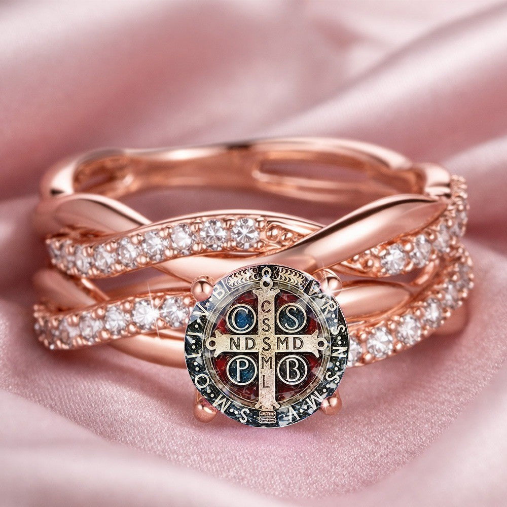 Religious Cross Stackable Ring