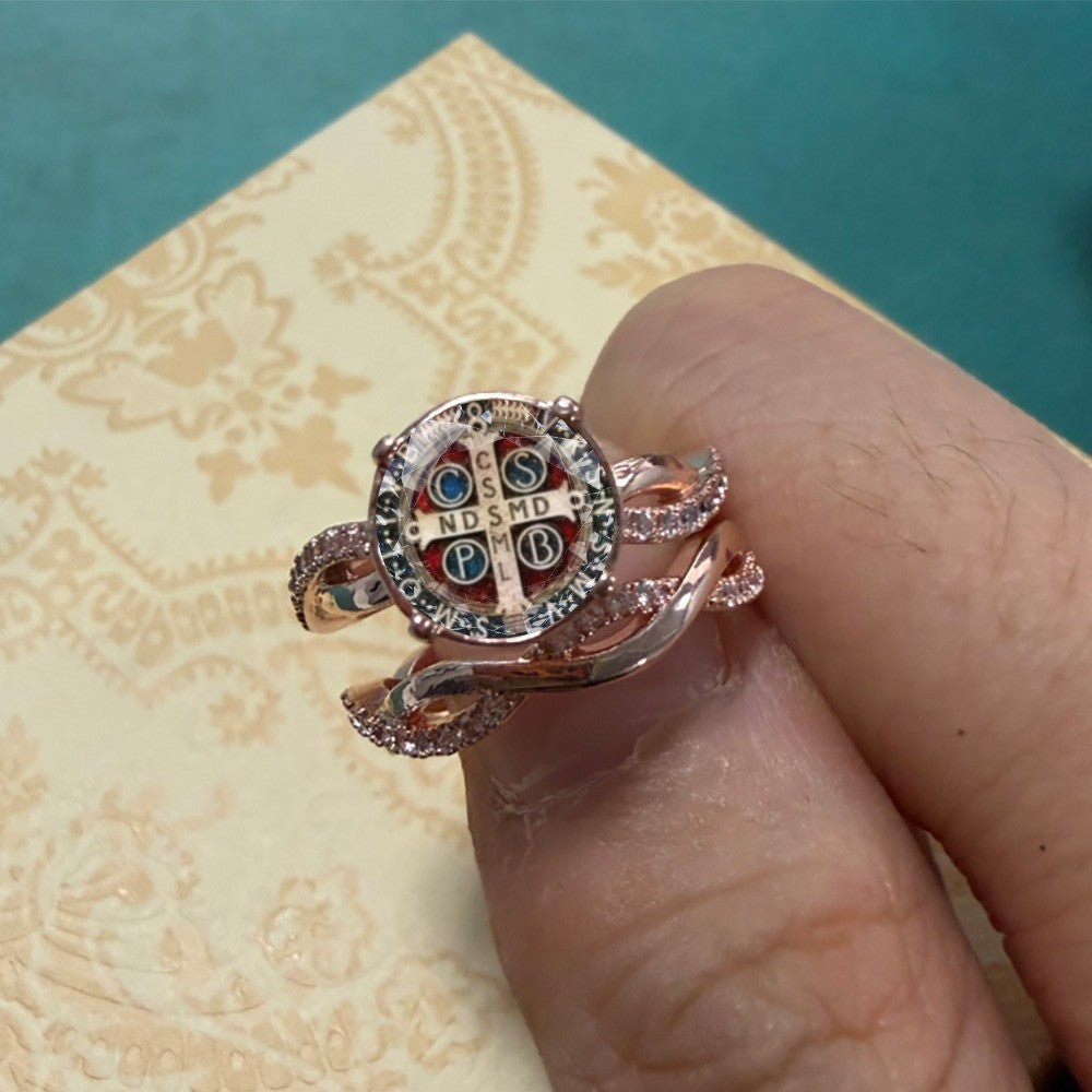 Religious Cross Stackable Ring