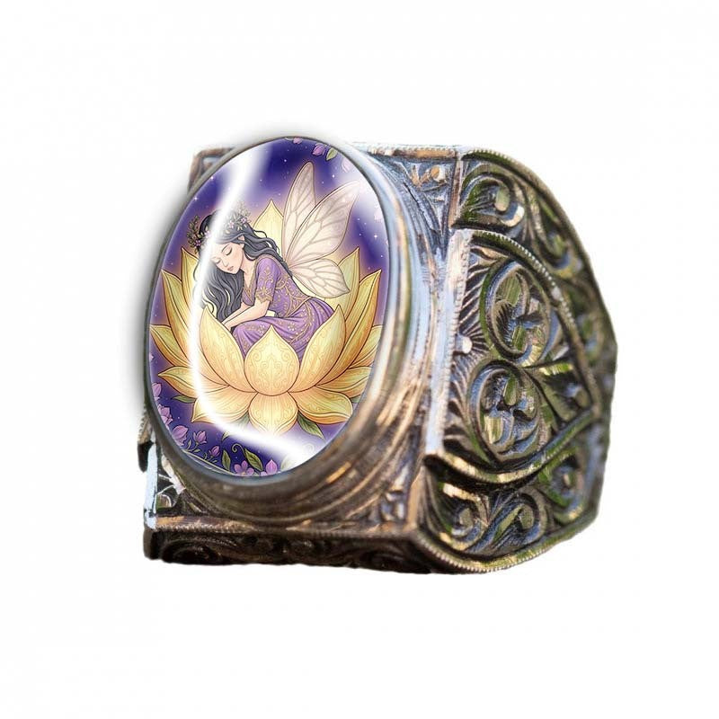 Fairy Lotus Oval Ring