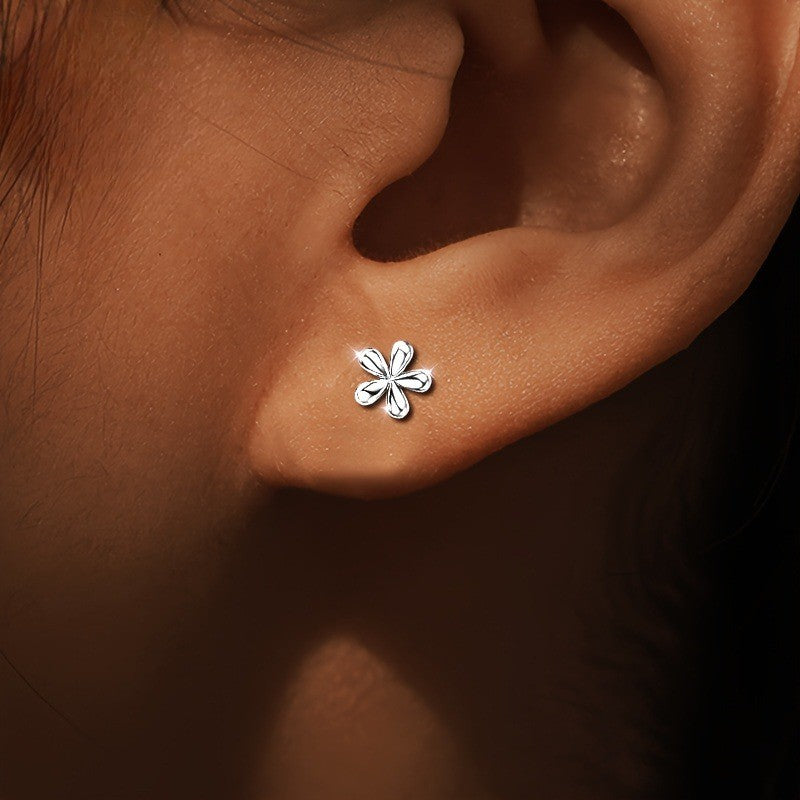 Polished Petal Stud Earrings