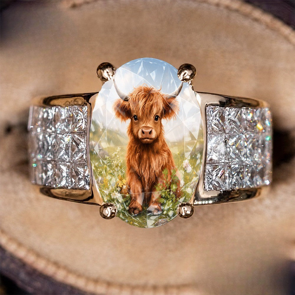 Highland Calf Statement Ring