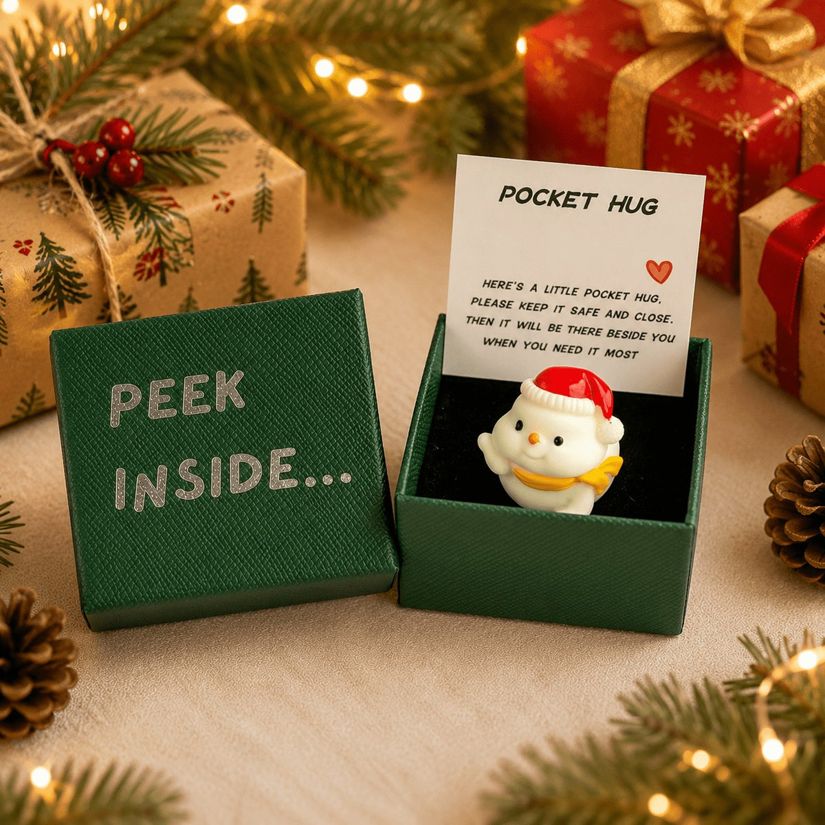 Snowman Pocket Hug Keepsake Box