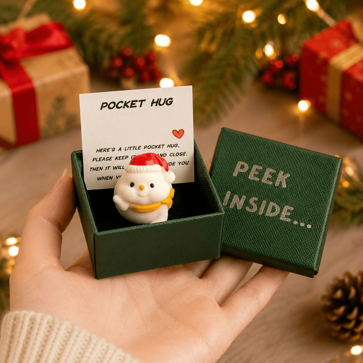 Snowman Pocket Hug Keepsake Box