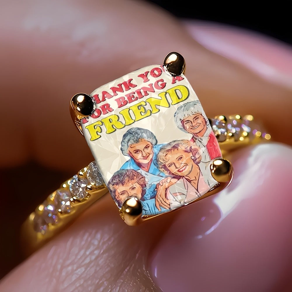 Friendship Photo Square Ring