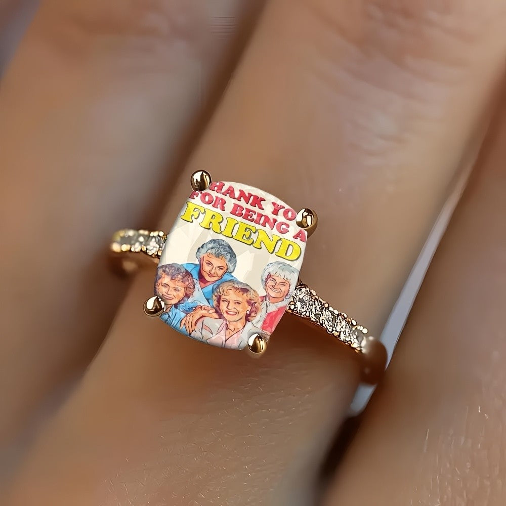 Friendship Photo Square Ring
