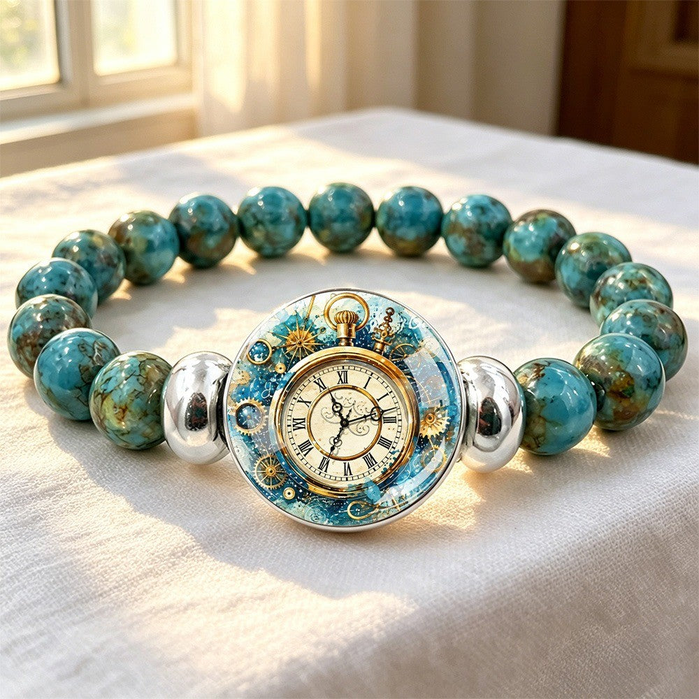 Turquoise Pocket Watch Bracelet