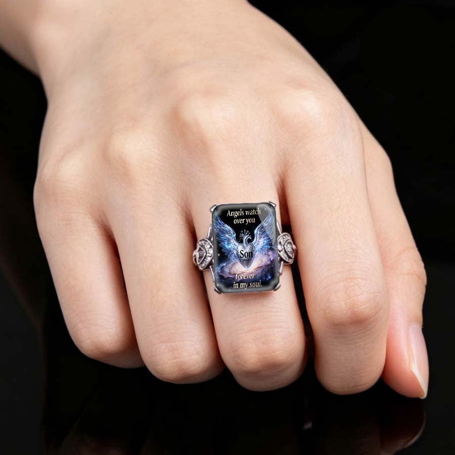Son Angel Wing Square Ring