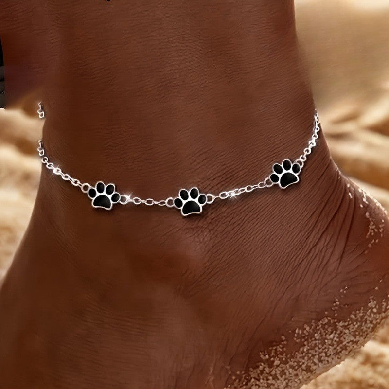 Paw Print Anklet
