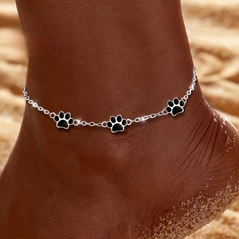 Paw Print Anklet