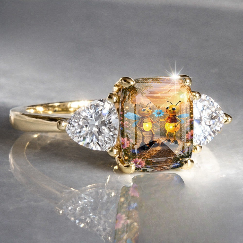 Bee Garden Scene Ring