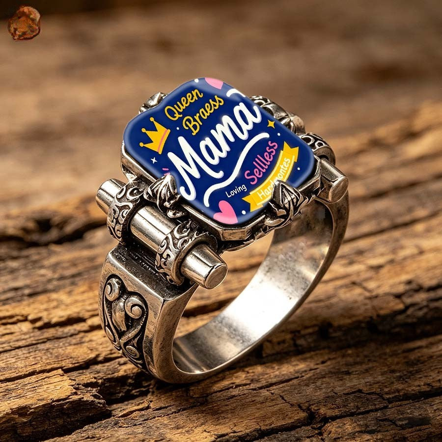 Mama Square Statement Ring
