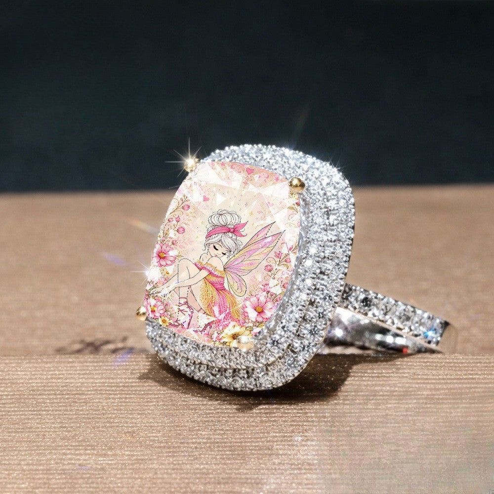 Fairy Floral Square Ring