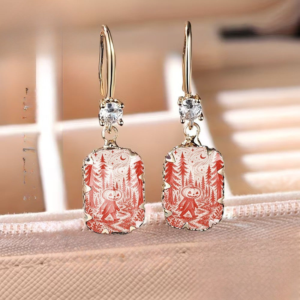 Forest Scene Drop Earrings