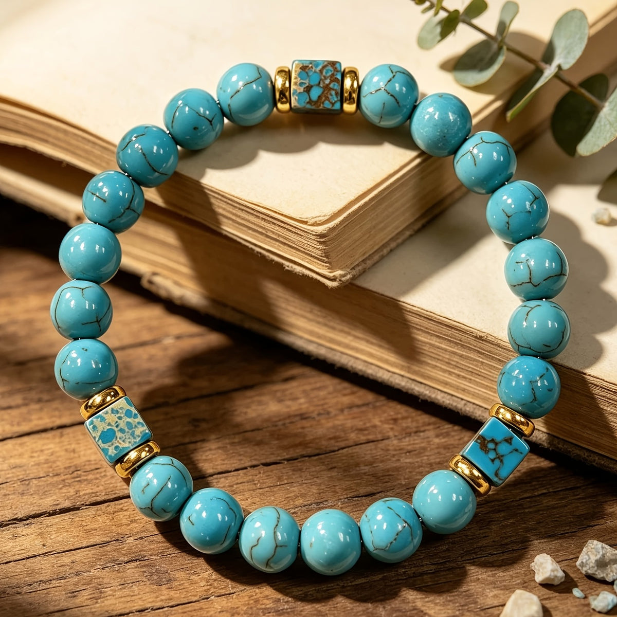 Turquoise Square Spacer Bracelet