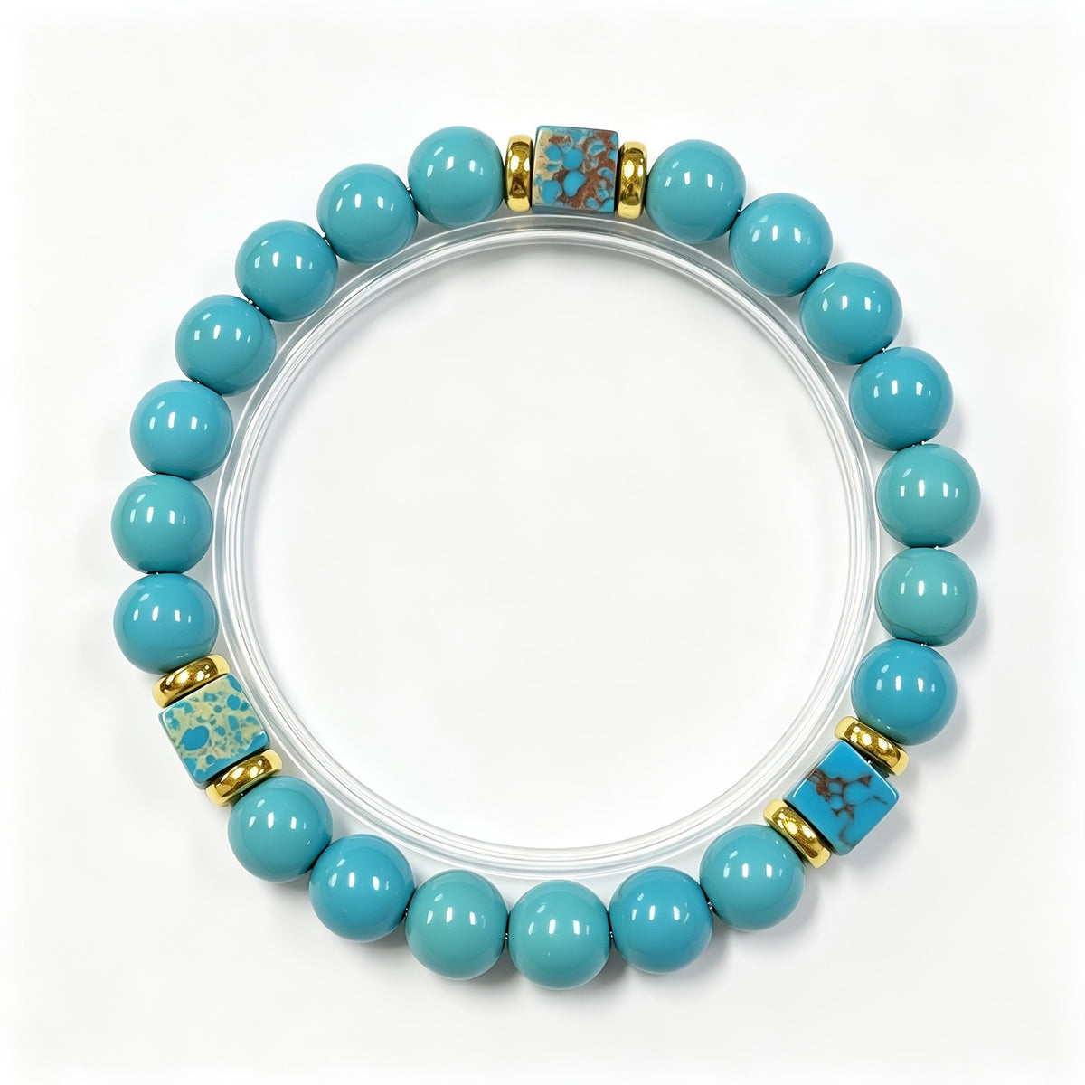 Turquoise Square Spacer Bracelet