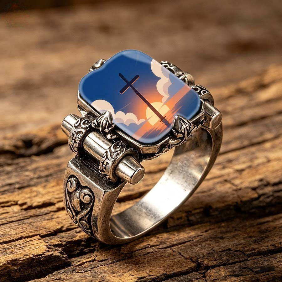 Cross Sunset Square Ring