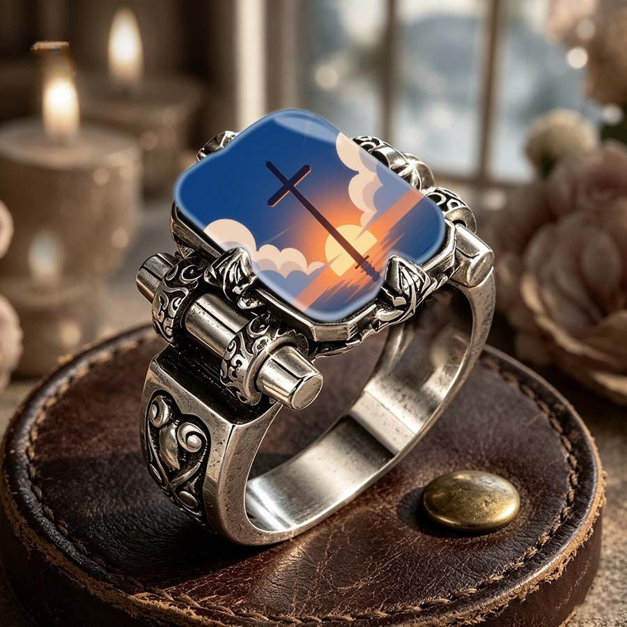 Cross Sunset Square Ring