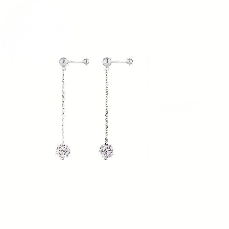 Crystal Ball Chain Drop Earrings
