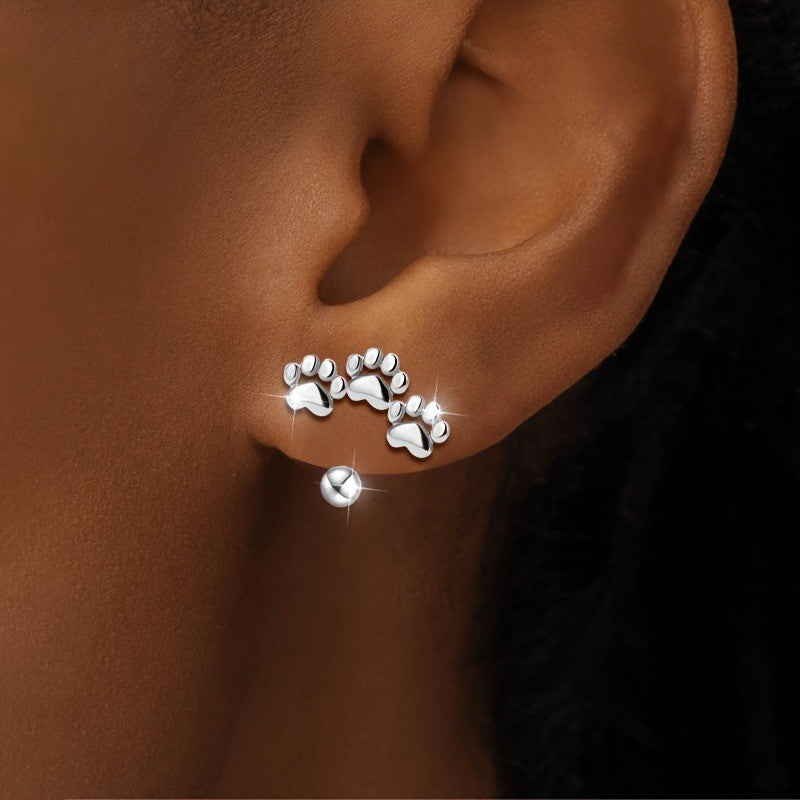 Paw Print Bead Ear Hook
