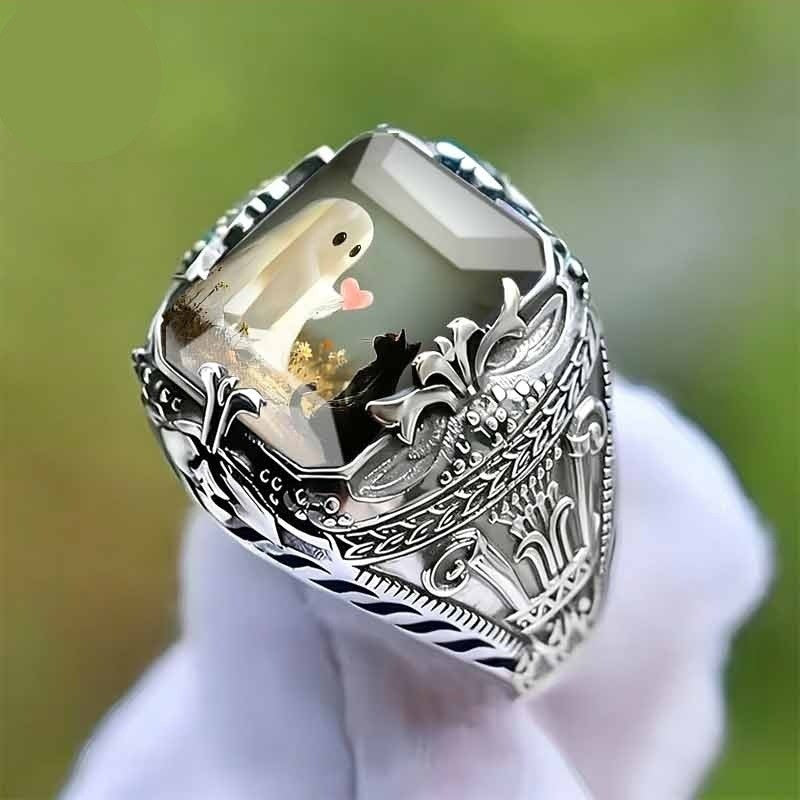 Ghost & Cat Square Ring