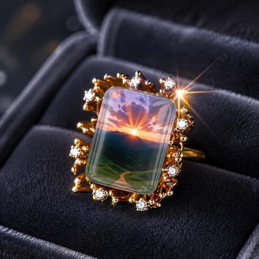 Sunrise Valley Square Ring