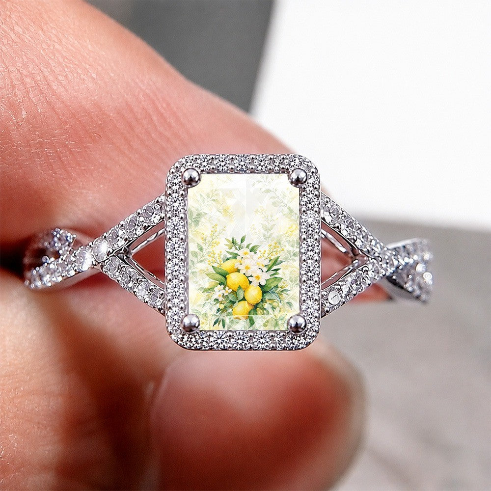 Lemon Bouquet Square Ring