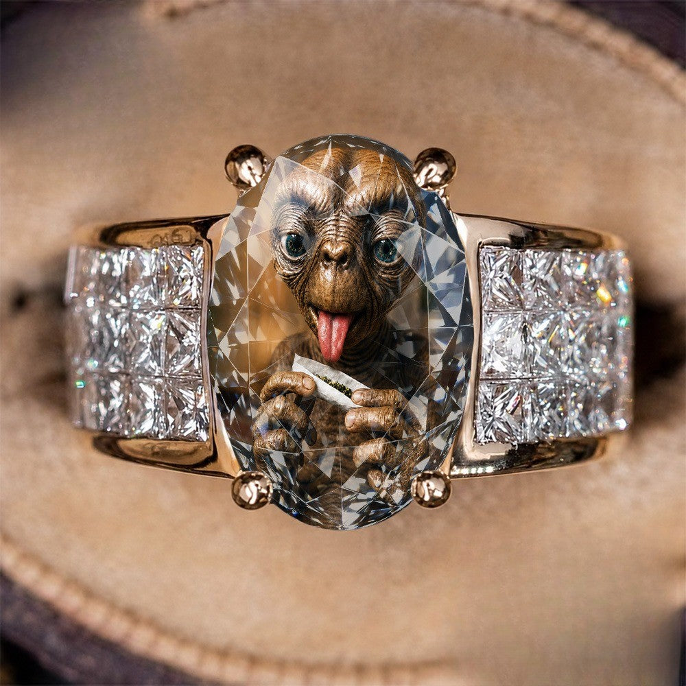 Crystal Face Statement Ring