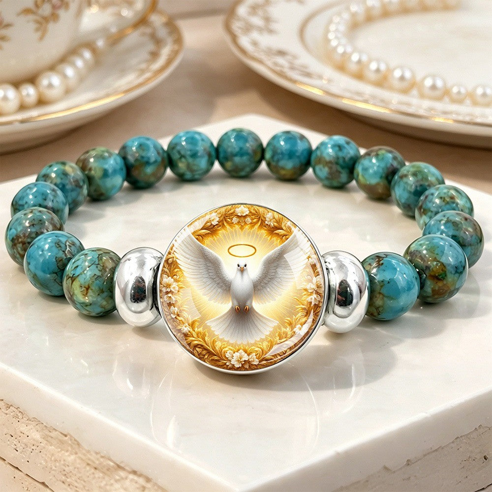White Dove Turquoise Bracelet