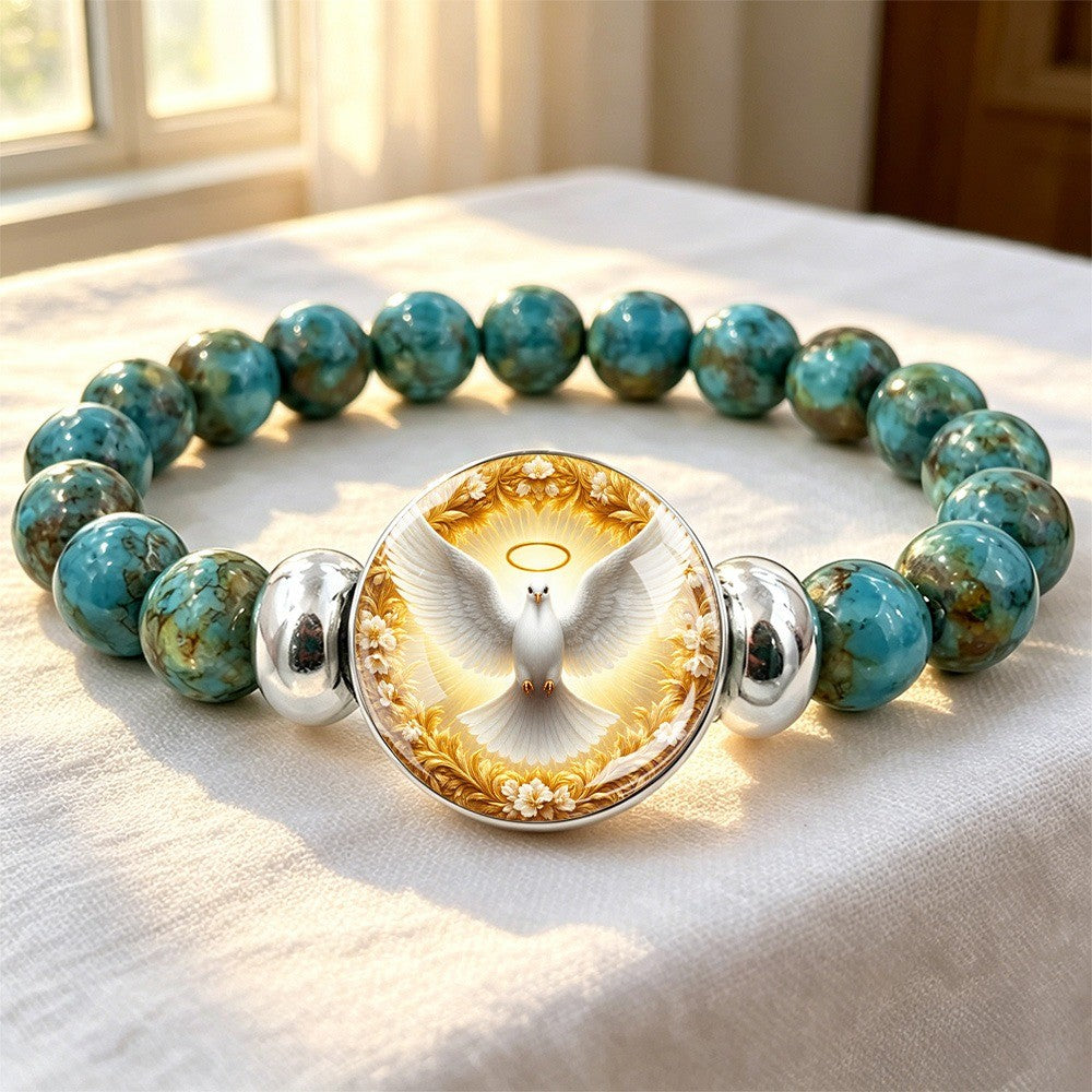 White Dove Turquoise Bracelet