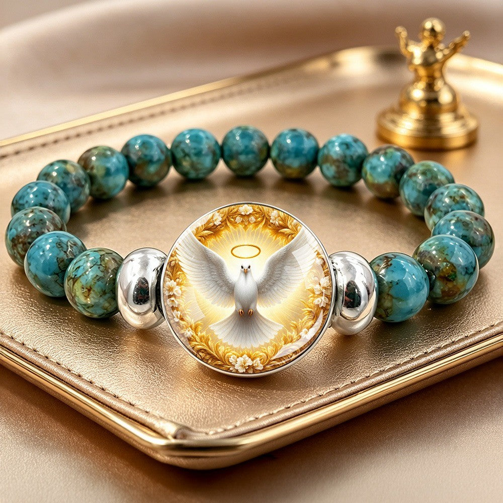 White Dove Turquoise Bracelet