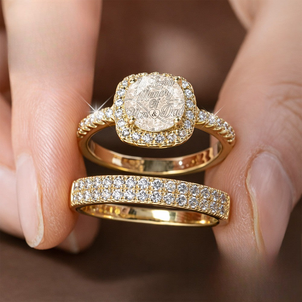 In Loving Memory Square Ring Set