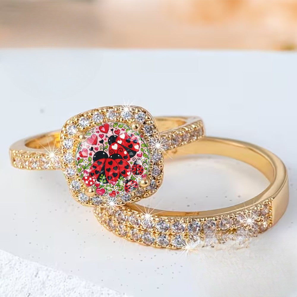 Ladybug Garden Ring Set