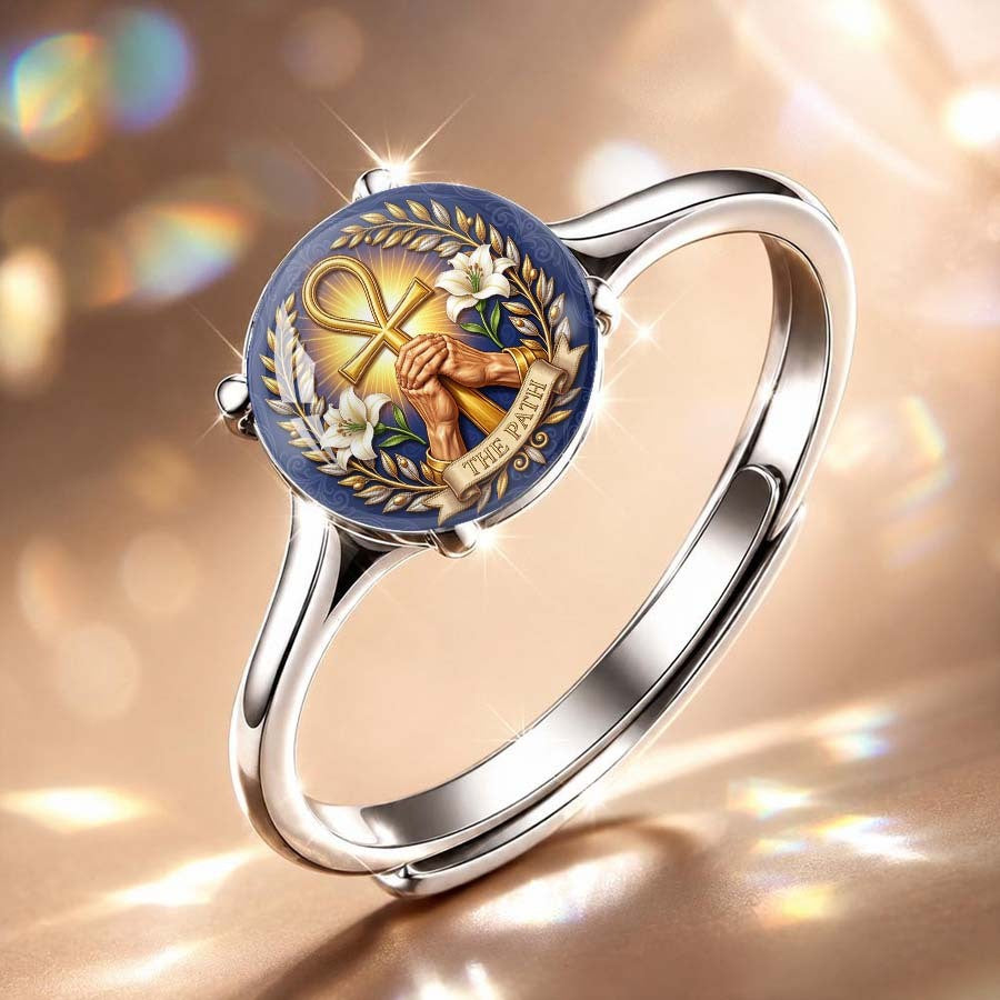 Ankh & Lily Statement Ring