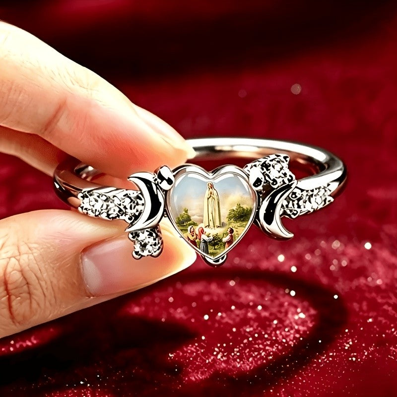 Religious Icon Heart Ring