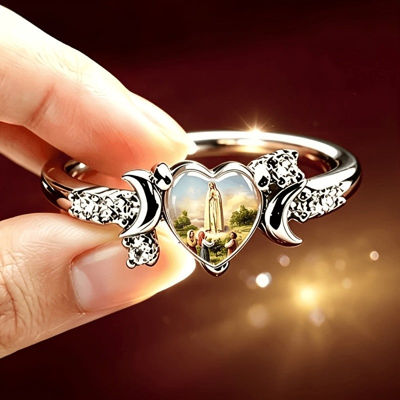 Religious Icon Heart Ring