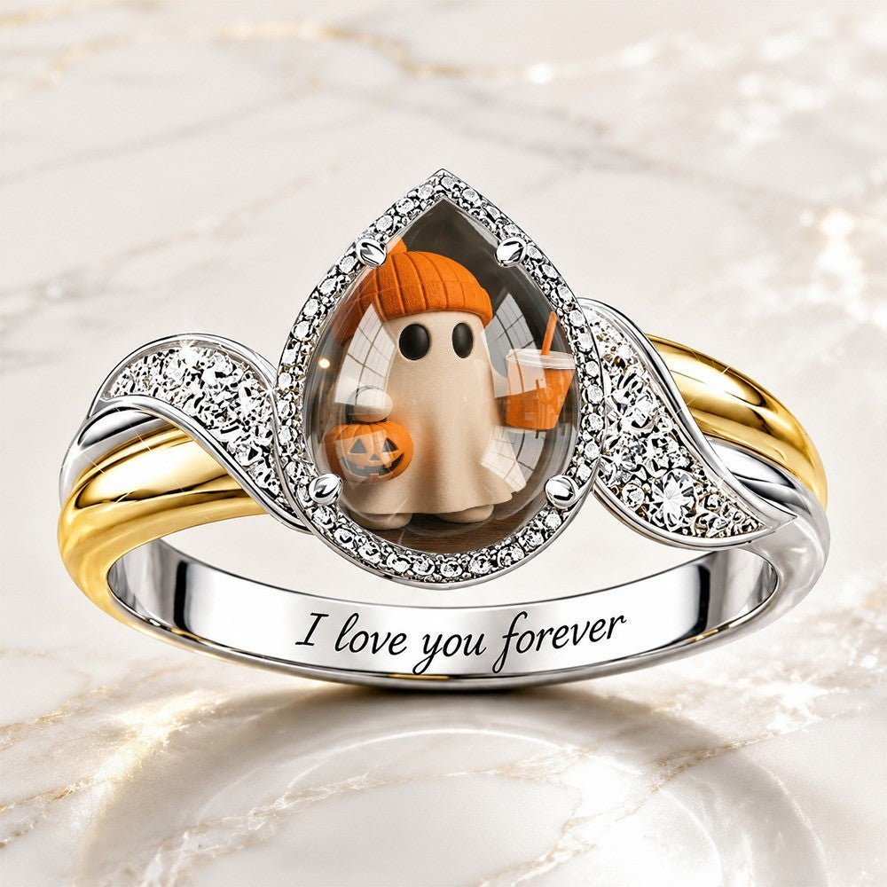 Ghost Charm Statement Ring