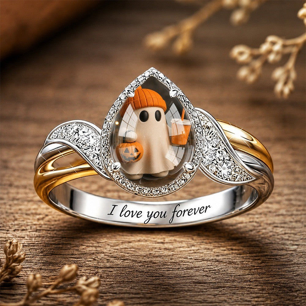 Ghost Charm Statement Ring