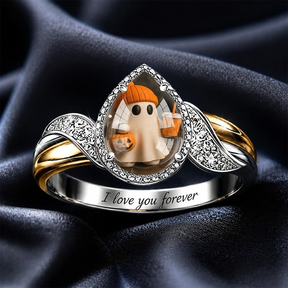 Ghost Charm Statement Ring