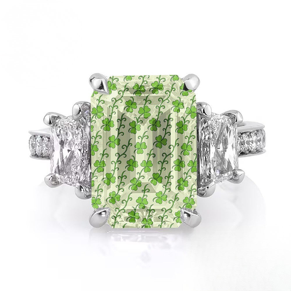 Square Clover Vine Ring